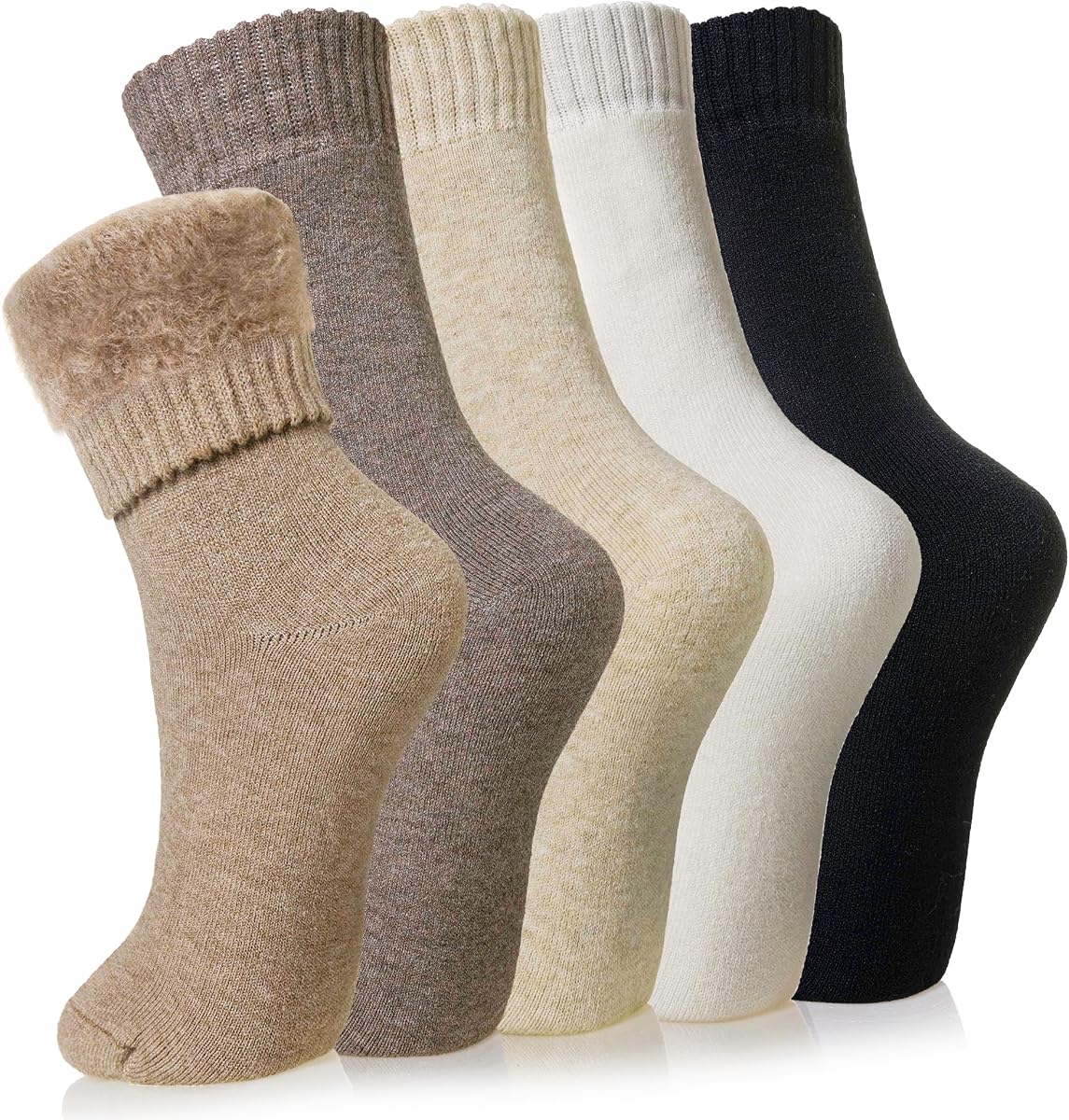 Tall Ribbed Warm Crew Socks product photo