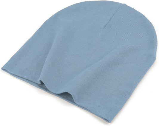 Fine-Gauge Cotton Beanie, Slate Blue product photo