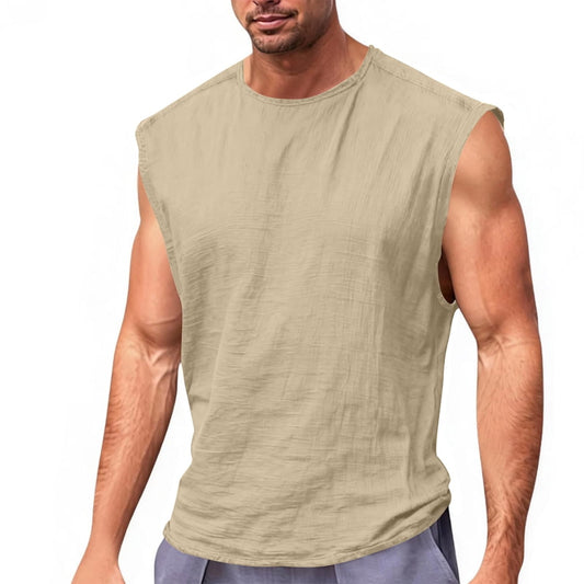 Relaxed Muscle Tank, Sand Beige product photo
