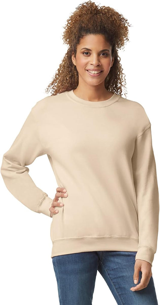 Solid Fleece Crewneck Sweatshirt, Butter Yellow product photo