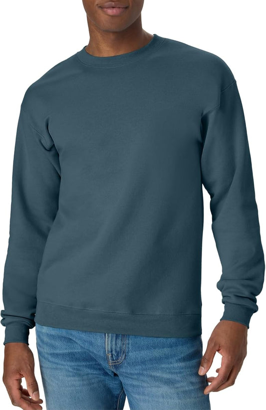 Solid Fleece Crewneck Sweatshirt, Deep Teal product photo