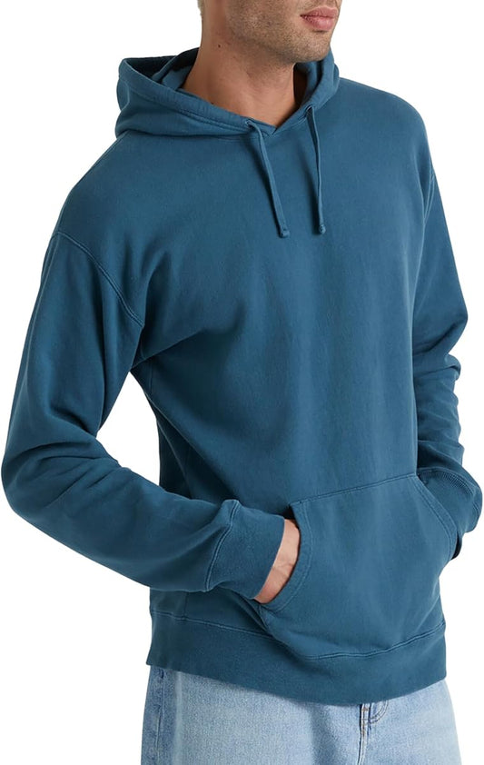 Solid Fleece Pullover Hoodie, Deep Teal product photo