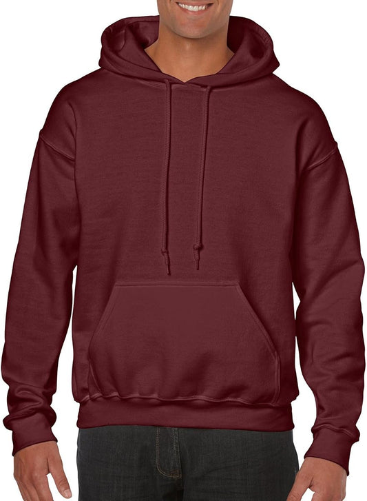 Solid Fleece Pullover Hoodie, Maroon product photo