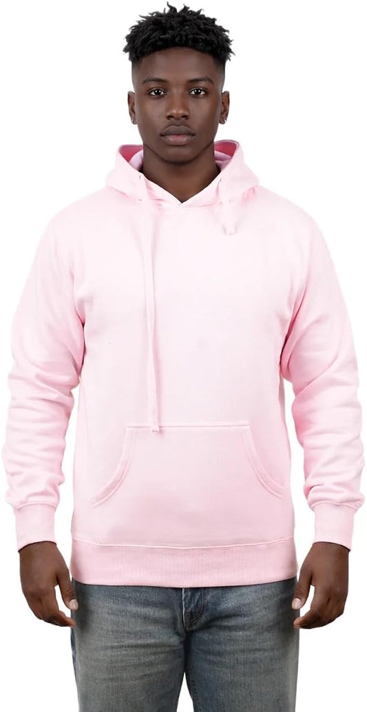 Solid Fleece Pullover Hoodie, Powder Pink product photo