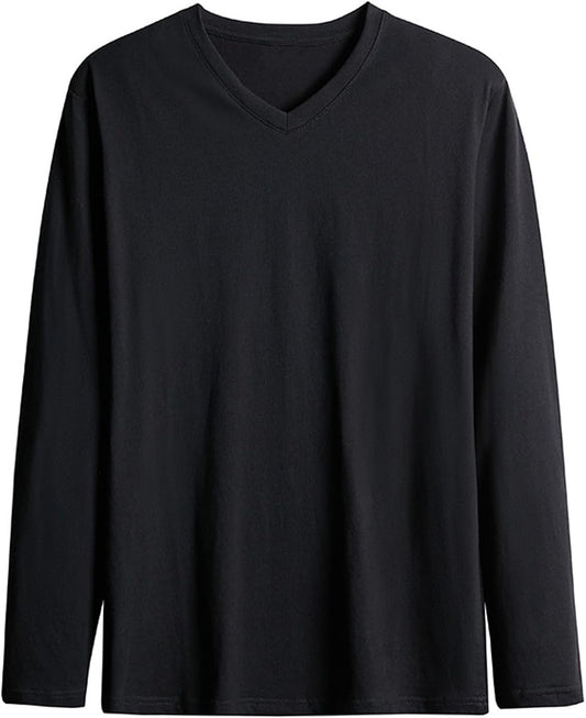 Solid Long-Sleeve Thermal Base-Layer Top, Black product photo