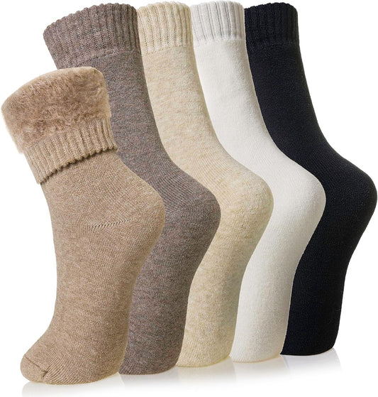 Tall Ribbed Warm Crew Socks product photo